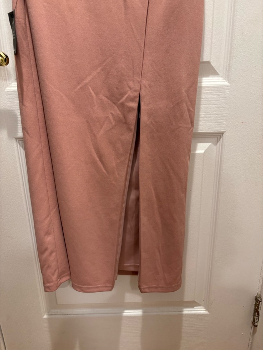 NEW Lulu's Cocktail Club Blush Pink One-Shoulder Midi Dress Front Slit size S - Picture 8 of 16